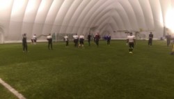 I Trailblazers sul nuovo campo d'allenamento.