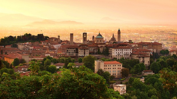 Sunrise in Bergamo, Italy - the location of The Growth of a Game Bergamo Skills Camp.