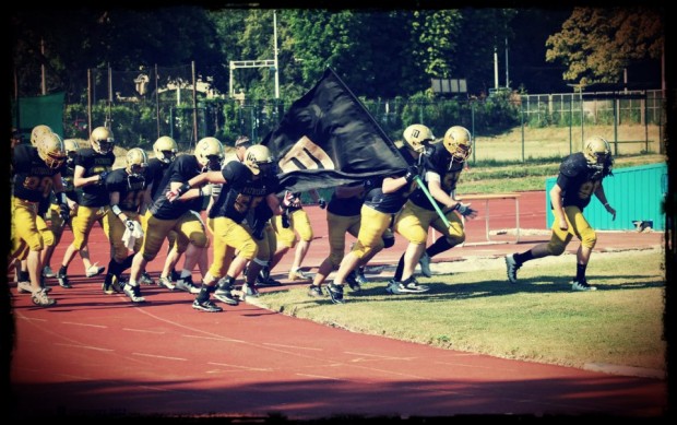 The Zagreb Patriots of Croatia take the field.
