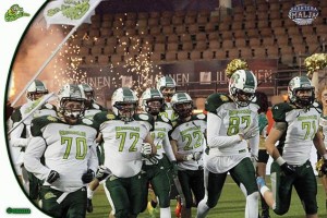 The Seinäjoki Crocodiles take the field at the 2016 Maple Bowl (photo courtesy of Seinäjoki Crocodiles Facebook page). 