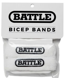 Battle Bicep Bands White 1