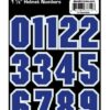 SportStar Block Number Helmet Decals Blue