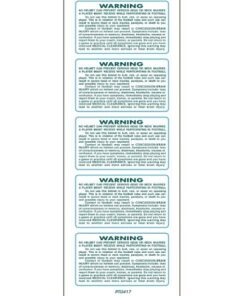 SportStar Helmet Warning Decals Dark Green 1