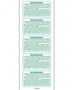 SportStar Helmet Warning Decals Light Green 1
