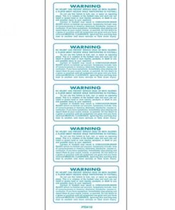 SportStar Helmet Warning Decals Light Teal 1